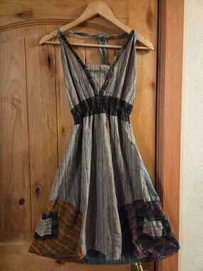 Patchwork halter dress/tunic-top